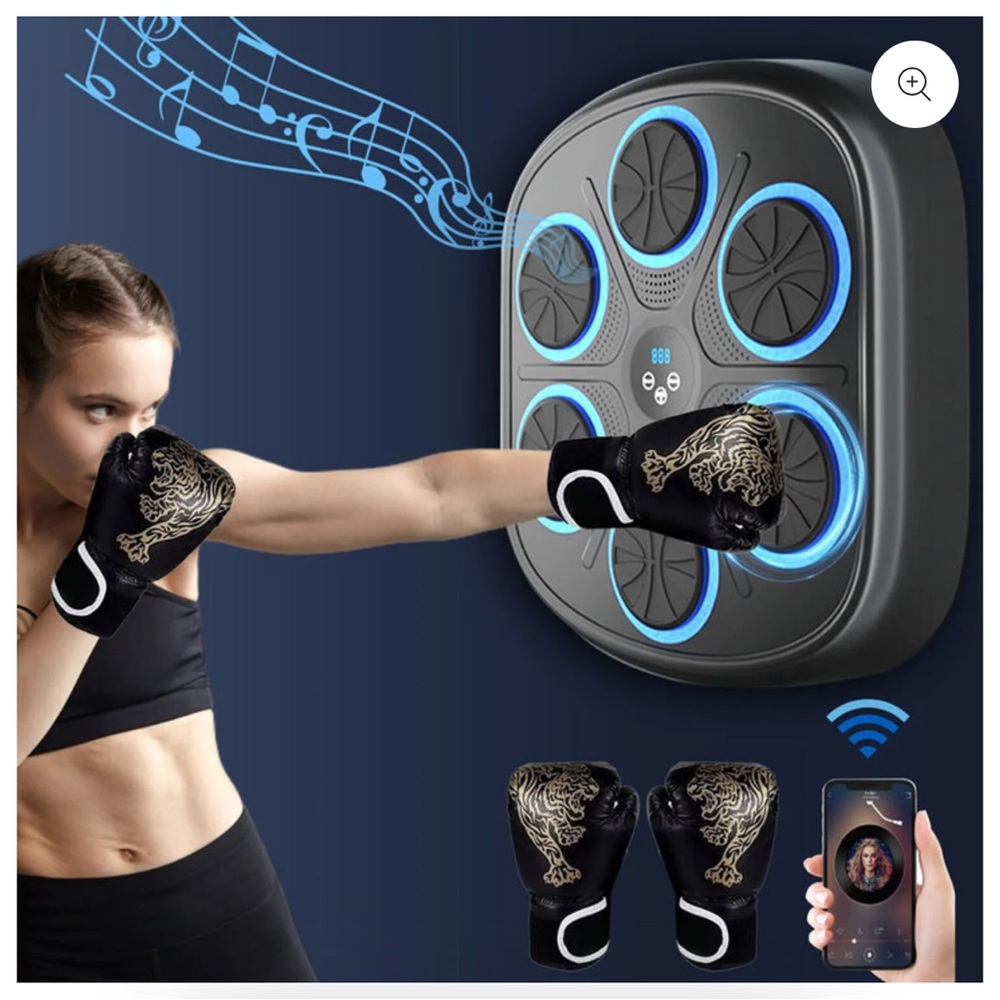 Megelin Music Boxing Machine with Boxing Gloves